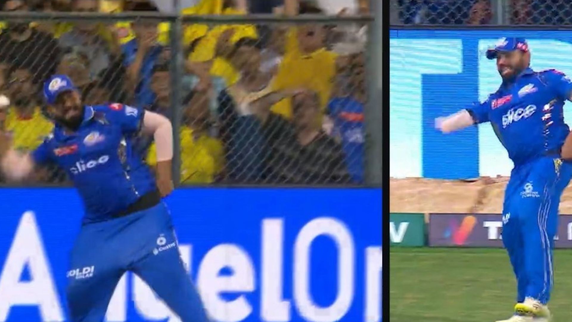 MI vs CSK: Rohit Sharma की फील्डिंग में हुई फजीहत, कैच भी टपकाया और ट्राउजर भी खिसकी, देखिए Video