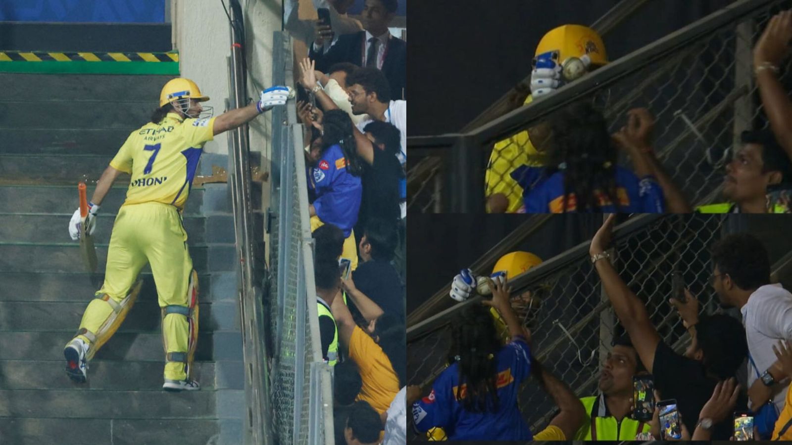 MS Dhoni : हार्दिक पंड्या की गेंदों में लगातार 3 छक्के उड़ाने के बाद धोनी ने मुंबई की नन्हीं फैन को दिया ख़ास गिफ्ट, वायरल हुआ Video MS Dhoni : हार्दिक पंड्या की गेंदों में लगातार 3 छक्के उड़ाने के बाद धोनी ने मुंबई की नन्हीं फैन को दिया ख़ास गिफ्ट, वायरल हुआ Video