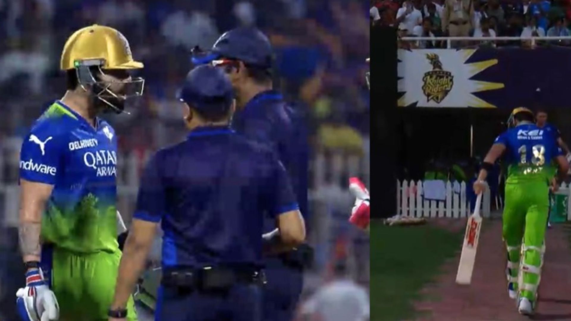 KKR vs RCB : विराट कोहली को आउट दिए जाने पर RCB का विदेशी गेंदबाज भी भड़का, कहा - क्रीज से बाहर होने के बावजूद...