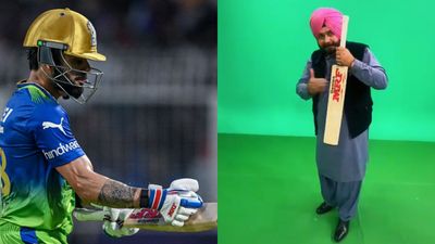 Virat Kohli Wicket Controversy : 'विराट कोहली हैं नॉटआउट', नवजोत सिंह सिद्धू ने ठोका दावा, जानिए कैसे 3 पॉइंट से IPL नियम की उड़ाई धज्जियां केकेआर के सामने आउट होने के बाद विराट कोहली और दूसरी तरफ नवजोत सिंह सिद्धू