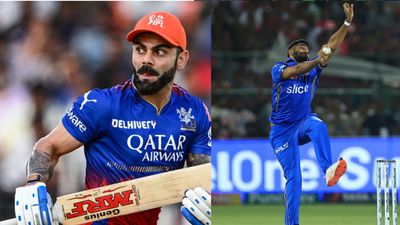 IPL 2024 Purple Cap & Orange cap: विराट कोहली को ऑरेंज कैप पर कब्जा जमाने के लिए बनाने हैं बस इतने रन, जसप्रीत बुमराह का पर्पल कैप पर राज रन लेते विराट कोहली और गेंदबाजी करते जसप्रीत बुमराह