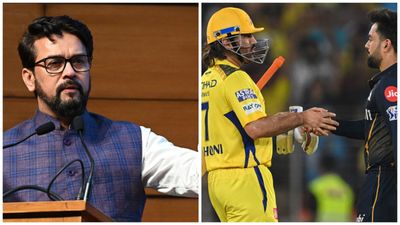 Olympic 2036: ओलिंपिक की मेजबानी का आईपीएल कनेक्शन, अनुराग ठाकुर ने लगाए उम्मीदों के पंख, बोले- जिस तरह से टूर्नामेंट... अनुराग ठाकुर, मैच के बाद हाथ मिलाते धोनी और राशिद खान