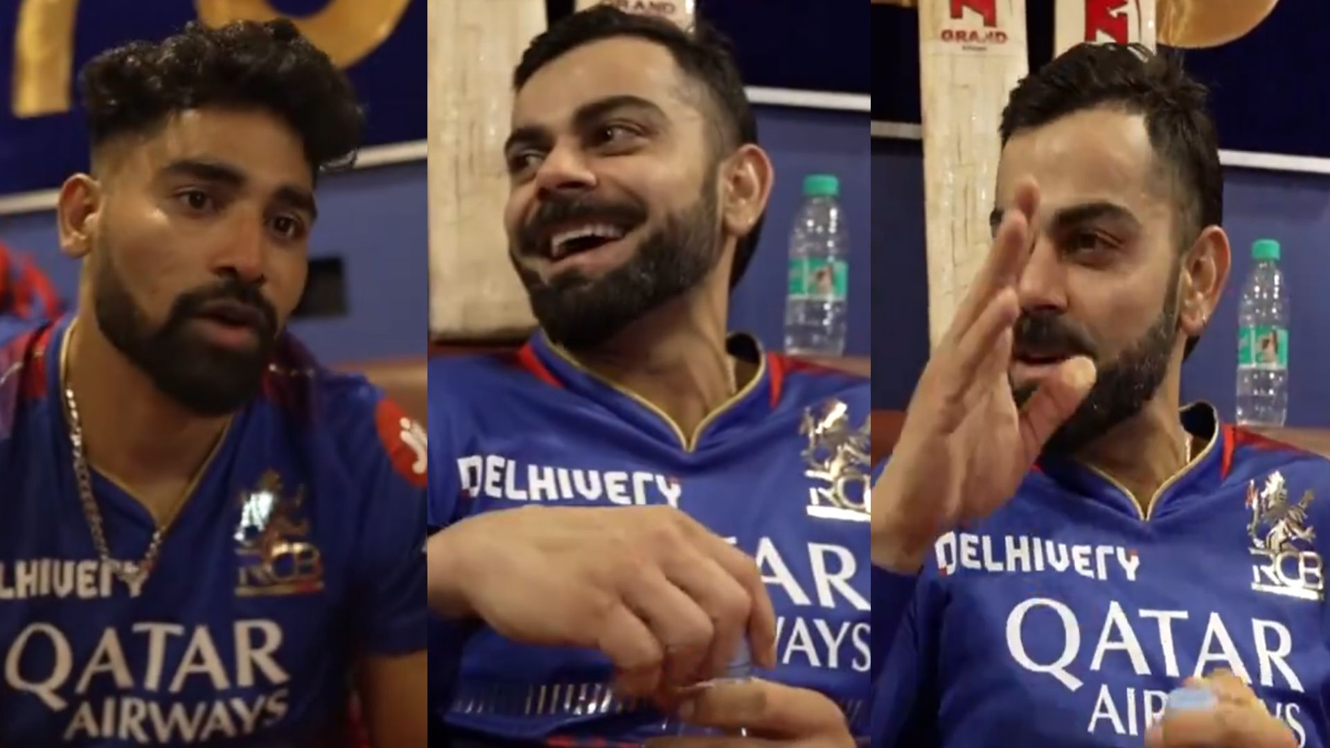 विराट कोहली ने RCB के ड्रेसिंग रूम में सिराज की स्पीच का उड़ाया मजाक, कहा - बोल मुझे सिर्फ स्टंप दिख रहा...VIDEO विराट कोहली ने RCB के ड्रेसिंग रूम में सिराज की स्पीच का उड़ाया मजाक, कहा - बोल मुझे सिर्फ स्टंप दिख रहा...VIDEO