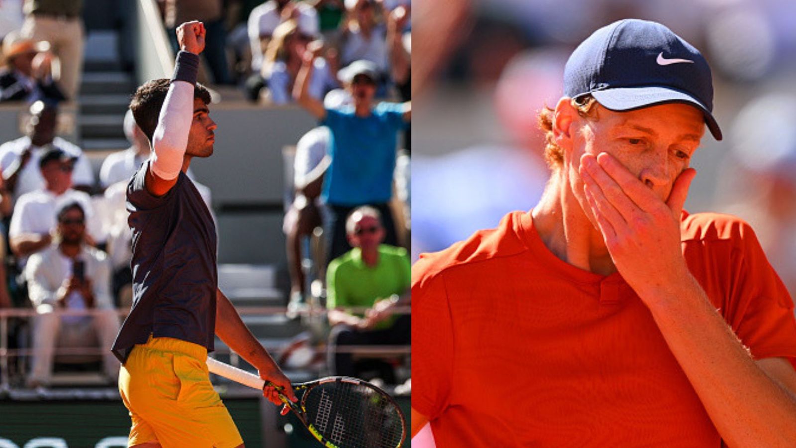 French Open Semifinal 2024 : कार्लोस अल्कराज ने फ्रेंच ओपन के फाइनल में जगह बनाकर रचा इतिहास, यानिक सिनर का टूटा सपना, टेनिस में पहली बार हुआ ऐसा   French Open Semifinal 2024 : कार्लोस अल्कराज ने फ्रेंच ओपन के फाइनल में जगह बनाकर रचा इतिहास, यानिक सिनर का टूटा सपना, टेनिस में पहली बार हुआ ऐसा