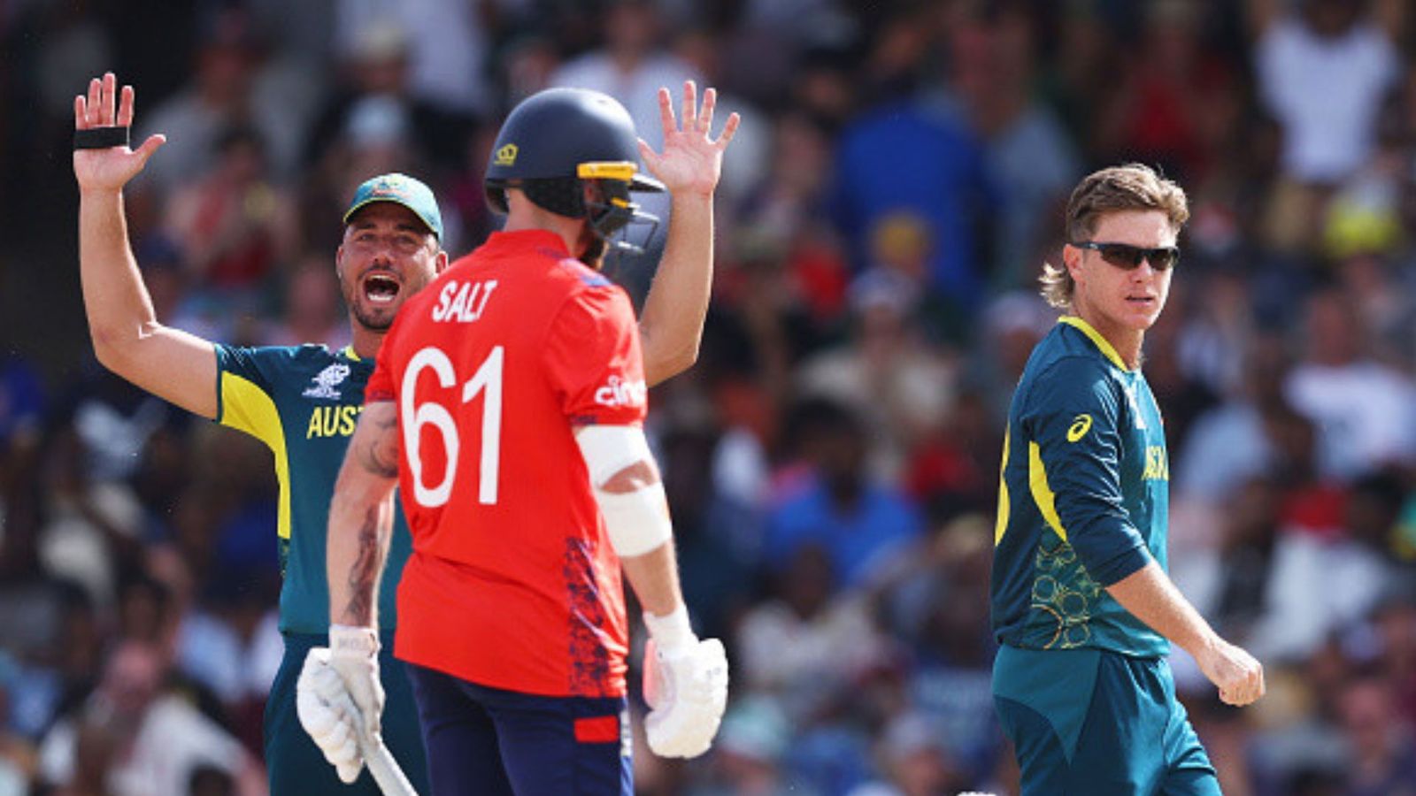 T20 World Cup 2024, AUS vs ENG : एडम जैम्पा की जादुई फिरकी से ऑस्ट्रेलिया का जारी विजयी अभियान, 202 रनों के चेज में इंग्लैंड को 36 रन से दी मात T20 World Cup 2024, AUS vs ENG : एडम जैम्पा की जादुई फिरकी से ऑस्ट्रेलिया का जारी विजयी अभियान, 202 रनों के चेज में इंग्लैंड को 36 रन से दी मात