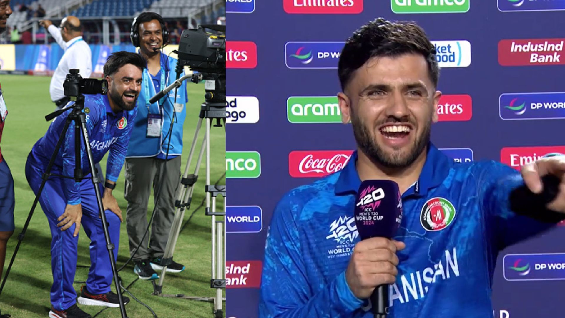 T20 World Cup: अफगान पेसर ने पोस्ट मैच इंटरव्यू में राशिद खान को कहा- शट अप, इयान बिशप को देनी पड़ी सफाई, देखिए Video