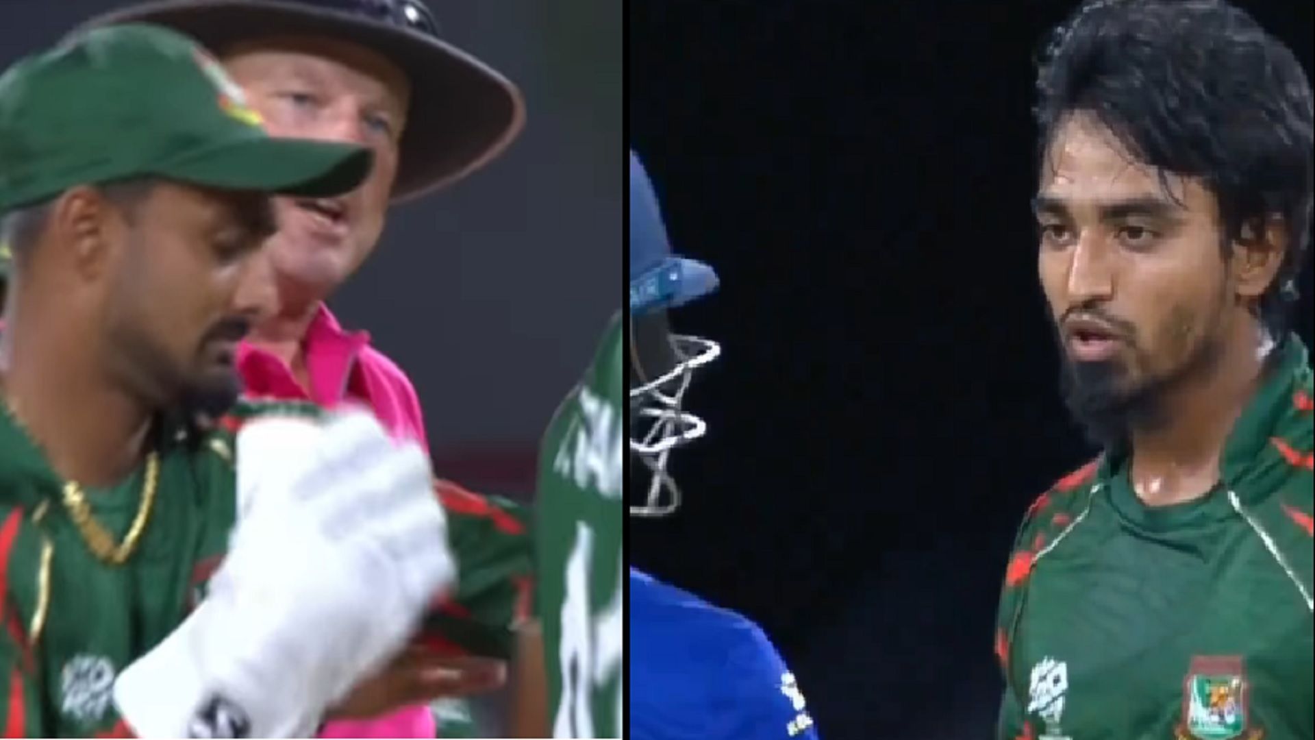 कप्तान रोहित को बांग्लादेशी खिलाड़ी ने दिया 'धक्का', बीच मैदान जमकर हुई लड़ाई, सुपर 8 से पहले तेज गेंदबाज का हाईवोल्टेज ड्रामा, Video तंजीम हसन साकिब बीच मैदान पर नेपाल के कप्तान से भिड़ गए