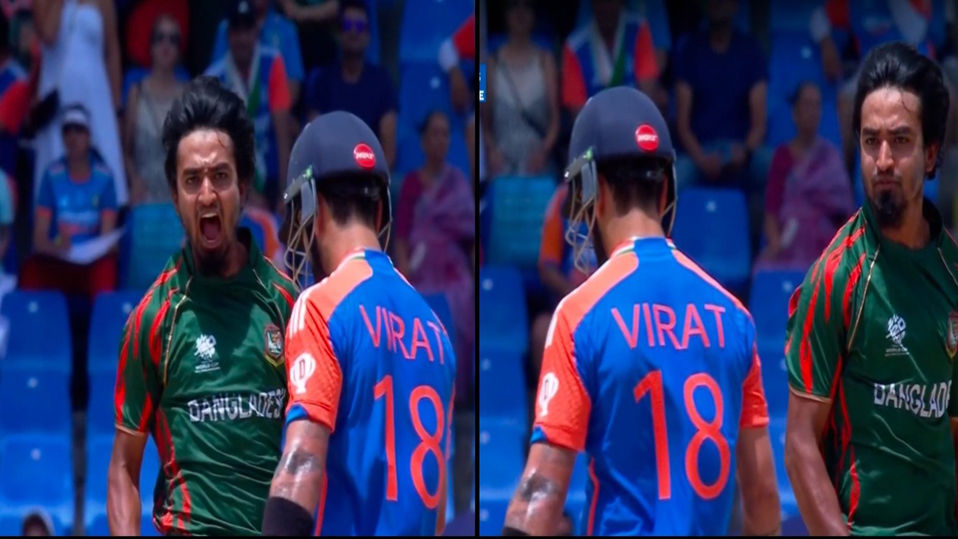 IND vs BAN : विराट कोहली को बोल्ड करते ही साकिब ने तरेरी आंखें, T20 वर्ल्ड कप इतिहास में भारतीय दिग्गज के साथ तीसरी बार हुआ ऐसा, देखें Video