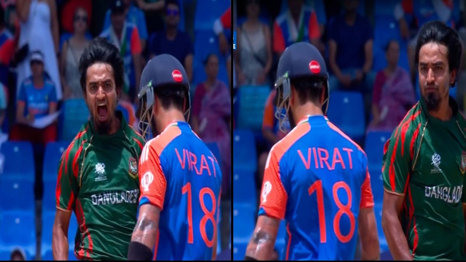 IND vs BAN : विराट कोहली को बोल्ड करते ही साकिब ने तरेरी आंखें, T20 वर्ल्ड कप इतिहास में भारतीय दिग्गज के साथ तीसरी बार हुआ ऐसा, देखें Video IND vs BAN : विराट कोहली को बोल्ड करते ही साकिब ने तरेरी आंखें, T20 वर्ल्ड कप इतिहास में भारतीय दिग्गज के साथ तीसरी बार हुआ ऐसा, देखें Video