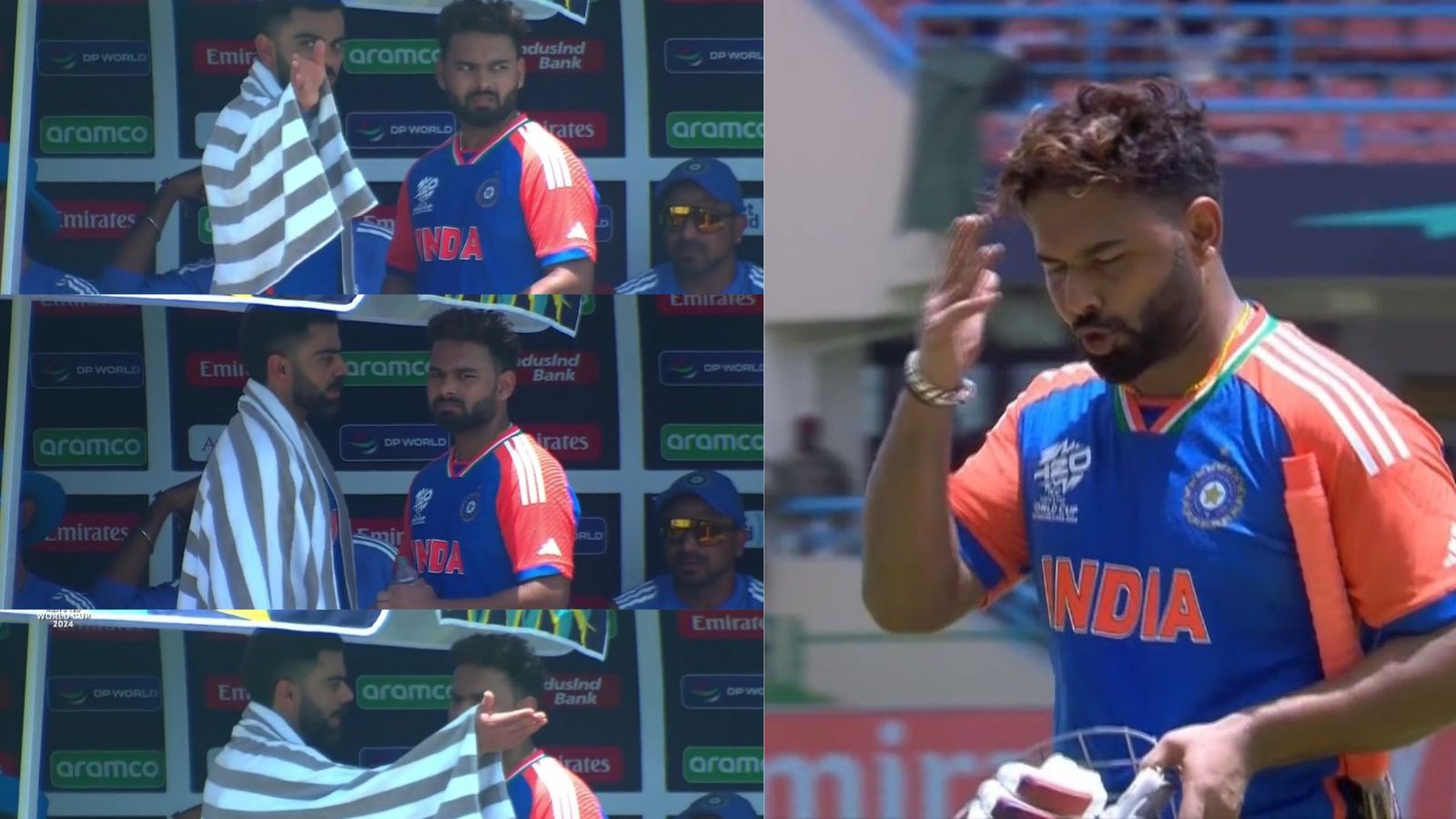 IND vs BAN: ऋषभ रिवर्स स्वीप पर आउट हुए तो कोहली को आया गुस्सा, रोहित से की शिकायत, पंत को भी खूब सुनाया, देखिए Video IND vs BAN: ऋषभ रिवर्स स्वीप पर आउट हुए तो कोहली को आया गुस्सा, रोहित से की शिकायत, पंत को भी खूब सुनाया, देखिए Video