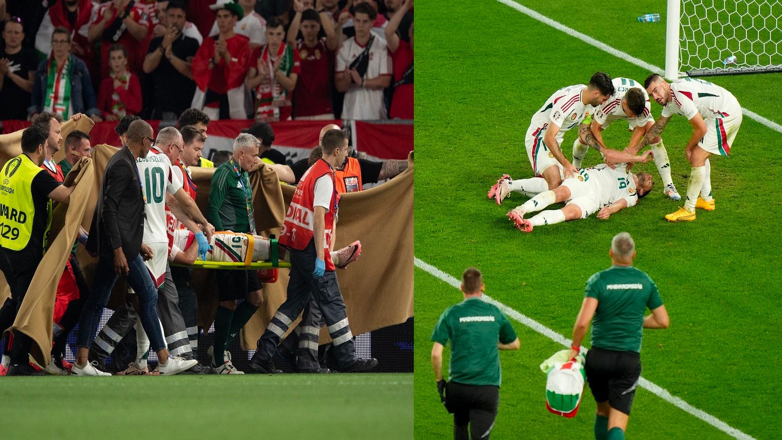 EURO 2024: मैच के दौरान हंगरी के खिलाड़ी को छूकर निकली मौत, हादसे में टूटी चेहरे की कई हड्डियां, रूह कंपा देने वाला Video वायरल EURO 2024: मैच के दौरान हंगरी के खिलाड़ी को छूकर निकली मौत, हादसे में टूटी चेहरे की कई हड्डियां, रूह कंपा देने वाला Video वायरल