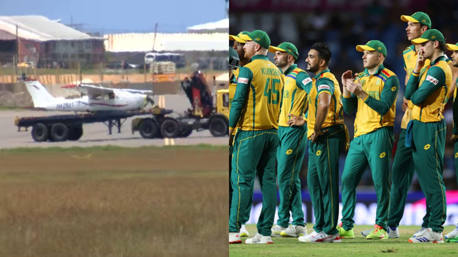 IND vs SA Final: प्लेन क्रैश के बाद साउथ अफ्रीका की टीम एयरपोर्ट पर फंसी, परिवार- मैच ऑफिशियल्स ने भी किया घंटो इंतजार, क्या हो पाएगा फाइनल? IND vs SA Final: प्लेन क्रैश के बाद साउथ अफ्रीका की टीम एयरपोर्ट पर फंसी, परिवार- मैच ऑफिशियल्स ने भी किया घंटो इंतजार, क्या हो पाएगा फाइनल?