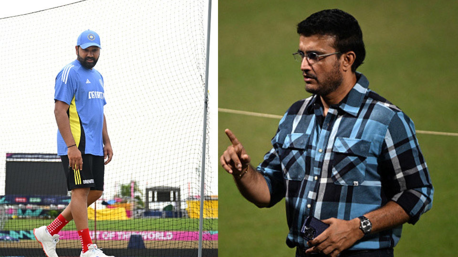 IND vs SA, Final : रोहित शर्मा की कप्तानी के कायल हुए सौरव गांगुली, कहा - 6 महीने पहले वो कप्तान नहीं था और... रोहित शर्मा और दूसरी तरफ सौरव गांगुली