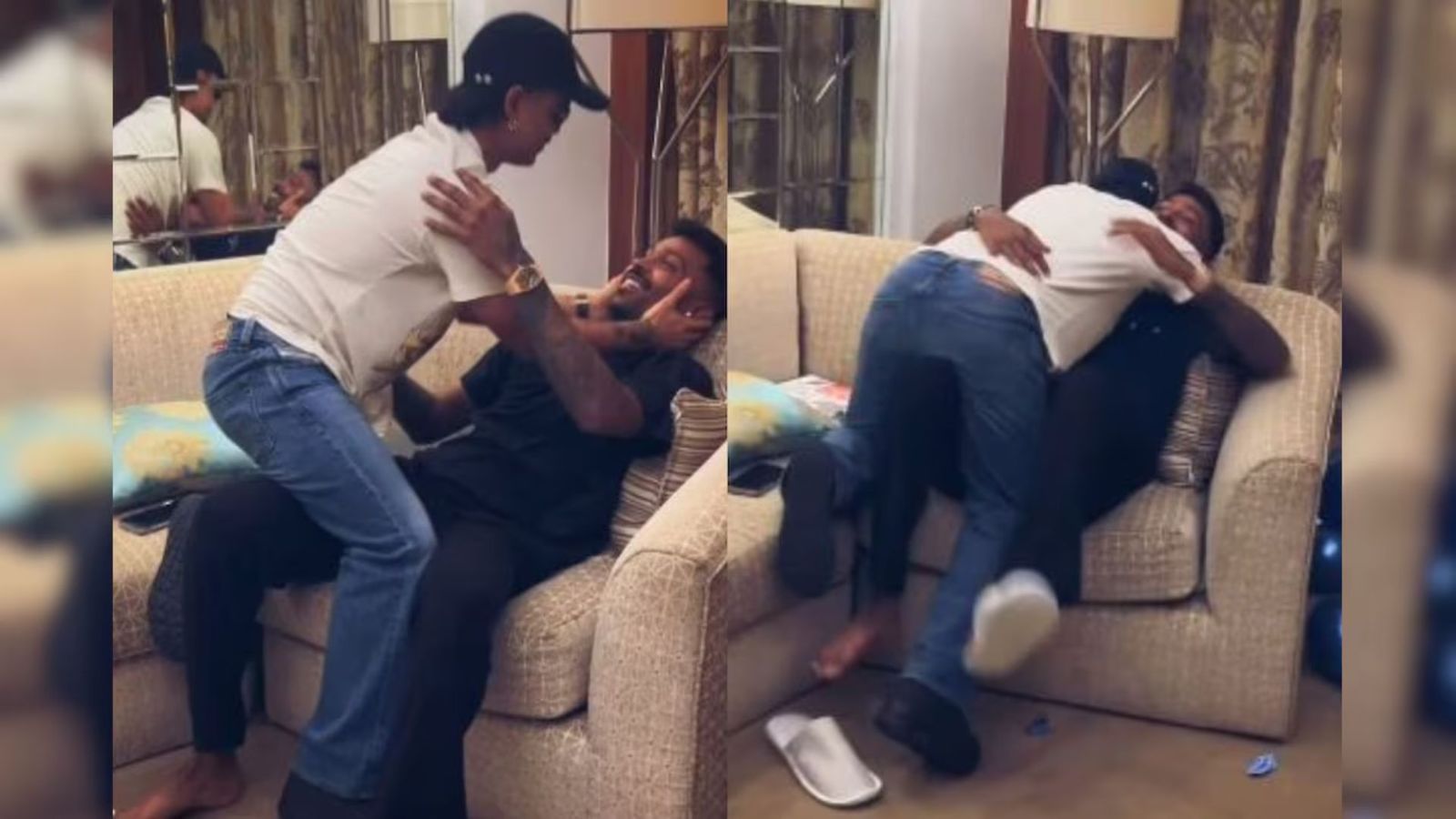 हार्दिक पंड्या को इशान किशन ने एक गाल पर चूमा तो वर्ल्ड चैंपियन ने दूसरा गाल किया आगे, देखें जिगरी दोस्तों का इमोशनल Video हार्दिक पंड्या को इशान किशन ने एक गाल पर चूमा तो वर्ल्ड चैंपियन ने दूसरा गाल किया आगे, देखें जिगरी दोस्तों का इमोशनल Video