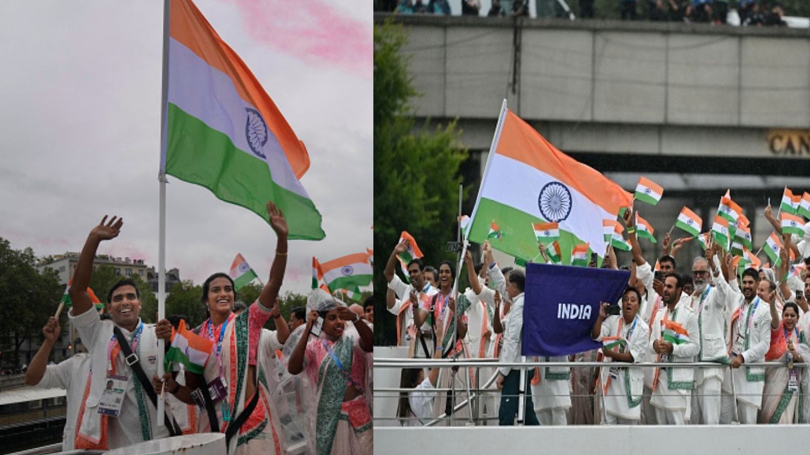 Paris Olympics 2024 : पेरिस ओलिंपिक की ओपनिंग सेरेमनी में पीवी सिंधु और शरत कमल ने थामा तिरंगा, शानदार लुक में नजर आए भारतीय एथलीट्स, देखें Video Paris Olympics 2024 : पेरिस ओलिंपिक की ओपनिंग सेरेमनी में पीवी सिंधु और शरत कमल ने थामा तिरंगा, शानदार लुक में नजर आए भारतीय एथलीट्स, देखें Video