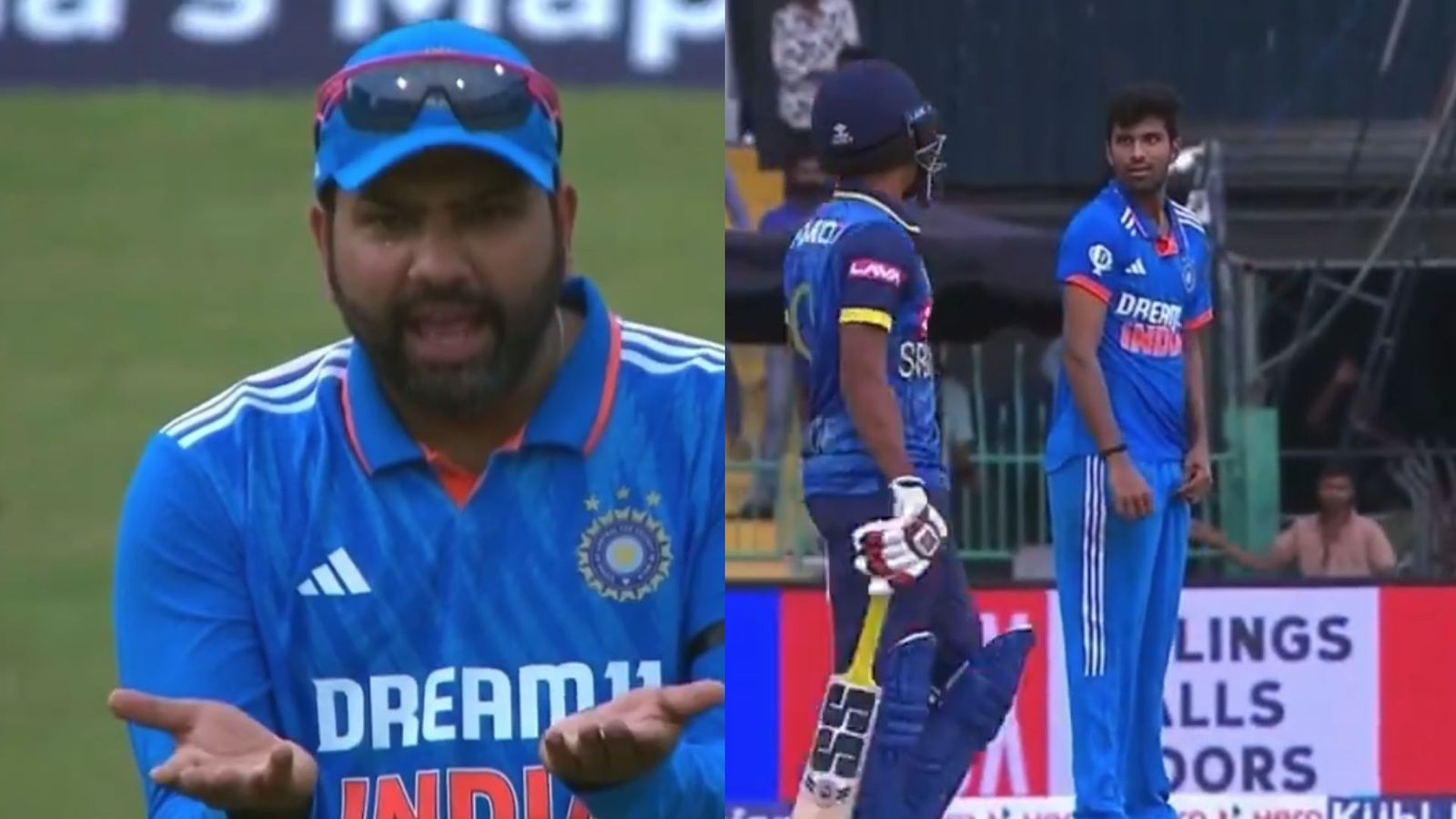 IND vs SL : 'सब क्या मैं ही करूं', रोहित शर्मा ने Live मैच में सुंदर को लगाई झाड़, Video हुआ वायरल IND vs SL : 'सब क्या मैं ही करूं', रोहित शर्मा ने Live मैच में सुंदर को लगाई झाड़, Video हुआ वायरल