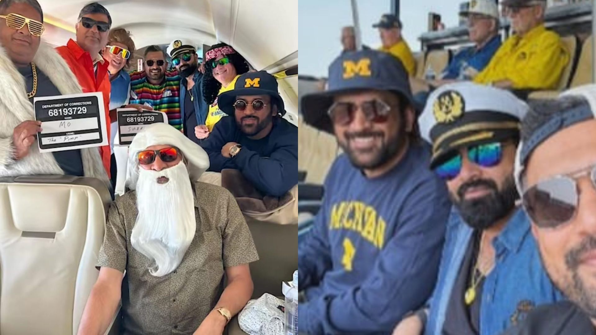 एमएस धोनी अमेरिका में दोस्तों संग खूब उड़ा रहे हैं मौज, प्राइवेट जेट, NFL मैच और अलग तरह का लुक वायरल, VIDEO