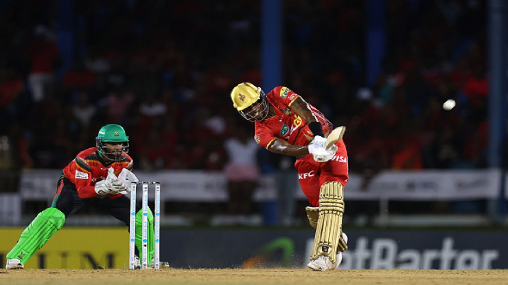 नाइट राइडर्स के 21 साल के बल्‍लेबाज ने स्‍टेडियम की छत पर पहुंचाई गेंद, 124  मीटर लंबा सिक्‍स देख गेंदबाज का खुला रह गया मुंह Video