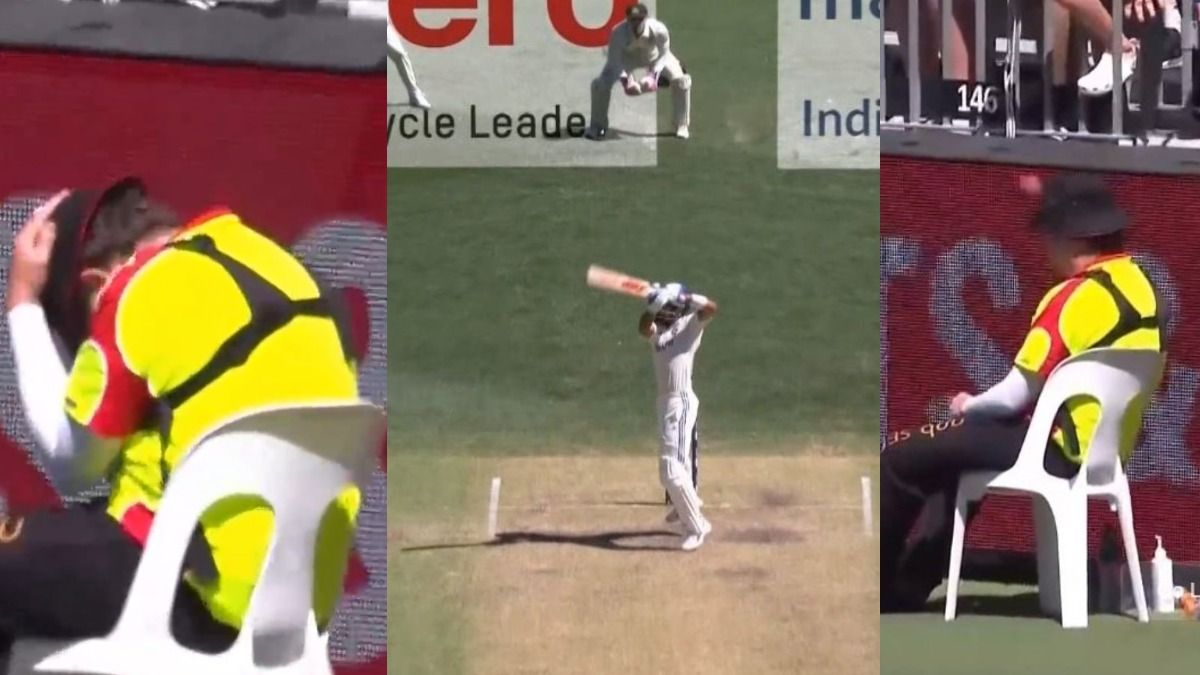 Virat Kohli : विराट कोहली ने लगाया ऐसा झन्नाटेदार सिक्स, पर्थ के मैदान का सिक्योरिटी गार्ड हुआ इंजर्ड, सिर पर लगी गेंद, दोनों हाथों से... Video