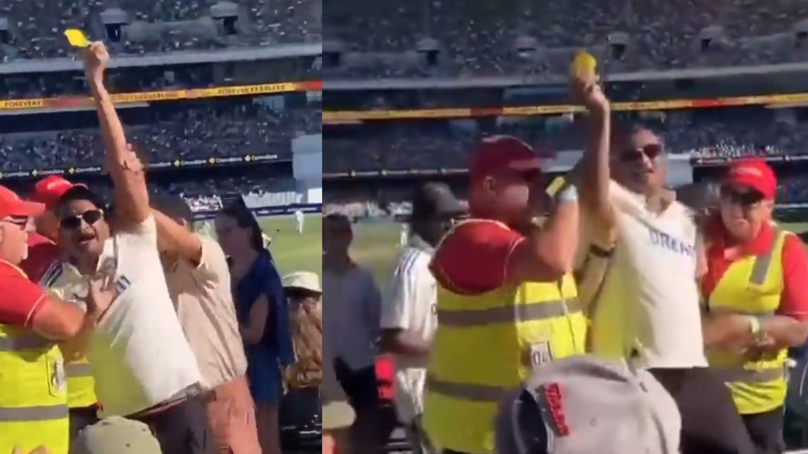 एडिलेड में गरमाया माहौल तो भारतीय फैन ने 'सैंडपेपर' से ऑस्ट्रेलिया के जख्मों पर छिड़का नमक, सिक्योरिटी गार्ड ने फिर..., VIDEO एडिलेड में गरमाया माहौल तो भारतीय फैन ने 'सैंडपेपर' से ऑस्ट्रेलिया के जख्मों पर छिड़का नमक, सिक्योरिटी गार्ड ने फिर..., VIDEO