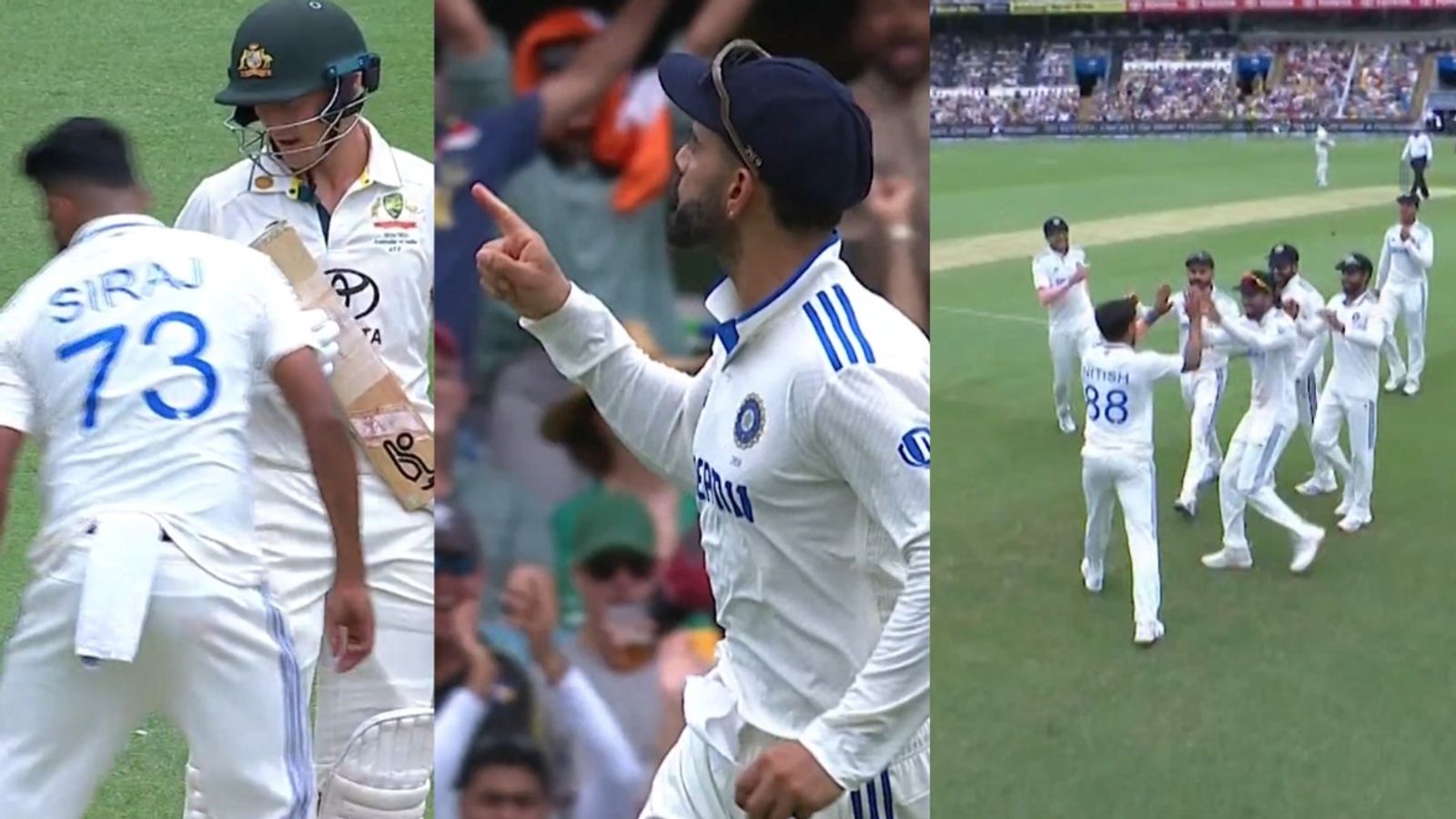 सिराज के टोटके में फंसे लाबुशेन तो विराट कोहली ने ऑस्ट्रेलियाई फैंस को चिढ़ाया, Live मैच में पूर्व कप्तान ने ये क्या किया? VIDEO  सिराज के टोटके में फंसे लाबुशेन तो विराट कोहली ने ऑस्ट्रेलियाई फैंस को चिढ़ाया, Live मैच में पूर्व कप्तान ने ये क्या किया? VIDEO