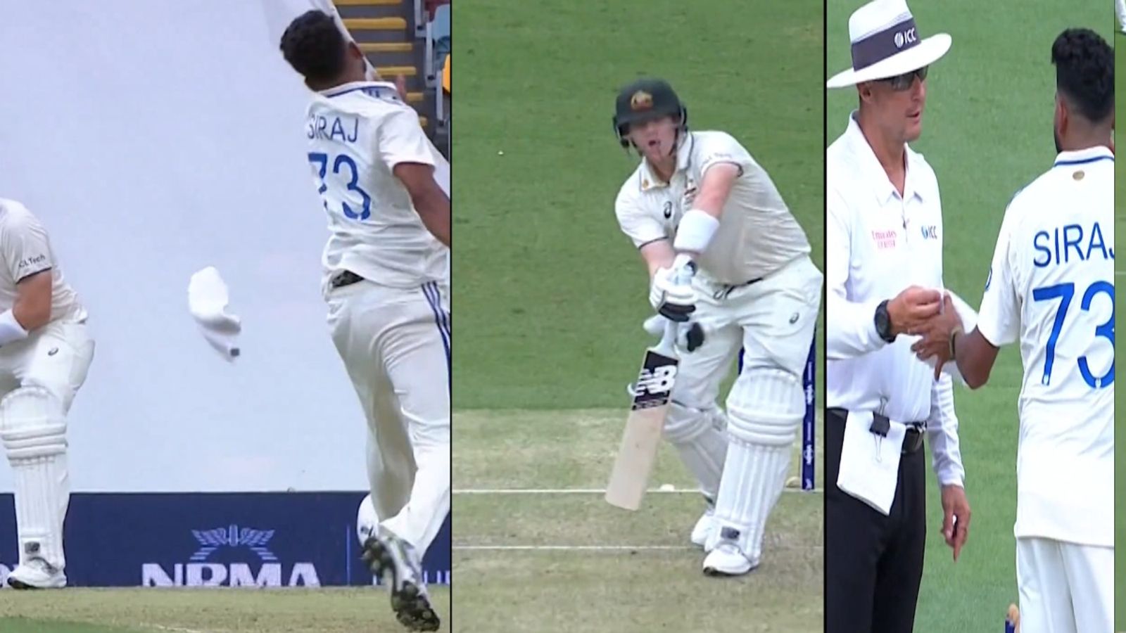 सिराज की टॉवल गिरी तो भौचक्के रह गए स्टीव स्मिथ! अंपायर ने की गेंदबाज से बात तो चेतेश्वर पुजारा ने कहा - अगर OUT होते तो... सिराज की टॉवल गिरी तो भौचक्के रह गए स्टीव स्मिथ! अंपायर ने की गेंदबाज से बात तो चेतेश्वर पुजारा ने कहा - अगर OUT होते तो...