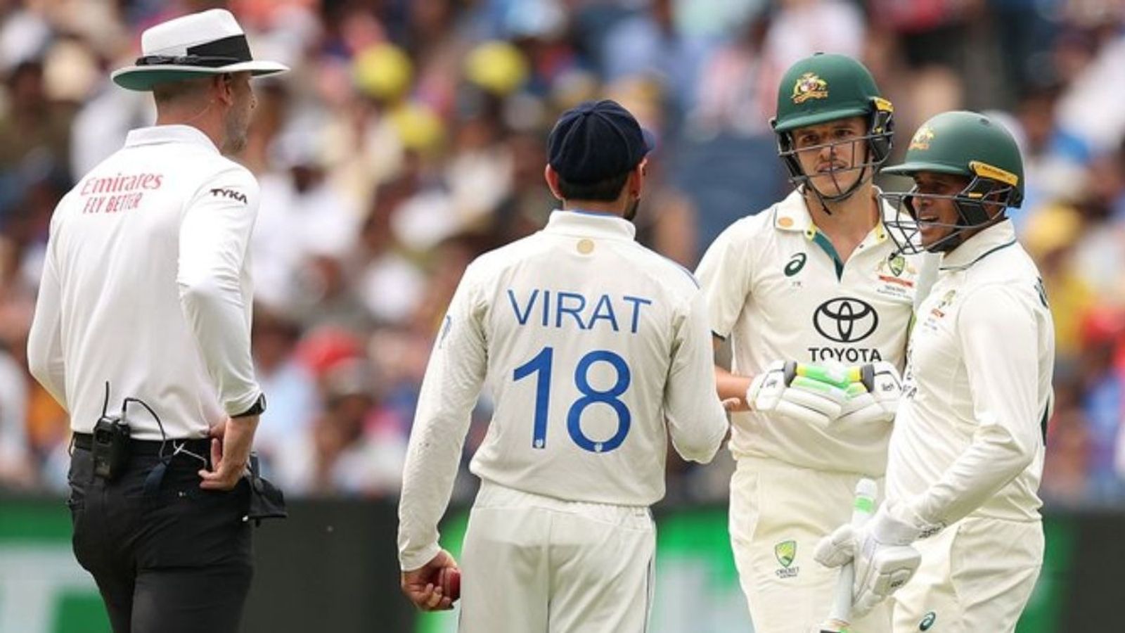 Kohli vs Konstas : विराट कोहली को सैम कोंस्टास के साथ पंगे के लिए मिली सजा तो टीम इंडिया के कोच ने तोड़ी चुप्पी, कहा - मैदान के अंदर...  Kohli vs Konstas : विराट कोहली को सैम कोंस्टास के साथ पंगे के लिए मिली सजा तो टीम इंडिया के कोच ने तोड़ी चुप्पी, कहा - मैदान के अंदर...