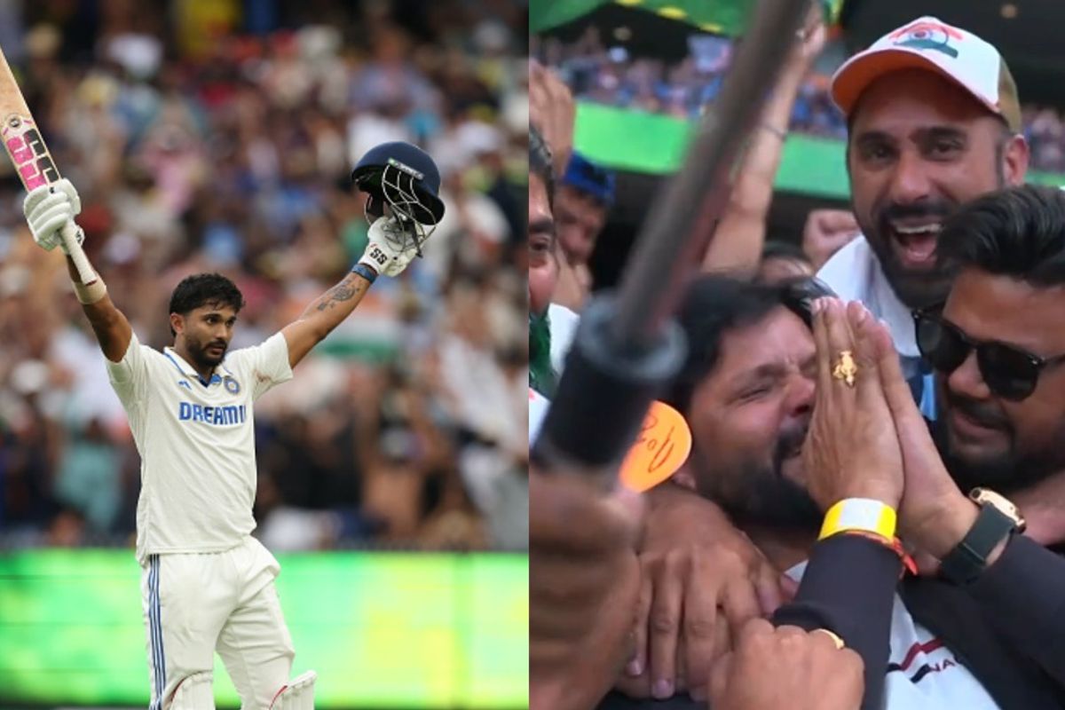 Nitish Reddy father video - Nitish Reddy Century: नीतीश कुमार रेड्डी ने ऑस्ट्रेलिया में शतक ठोककर रचा इतिहास, स्टेडियम में मौजूद पिता हुए भावुक फिर जमकर नाचे ...