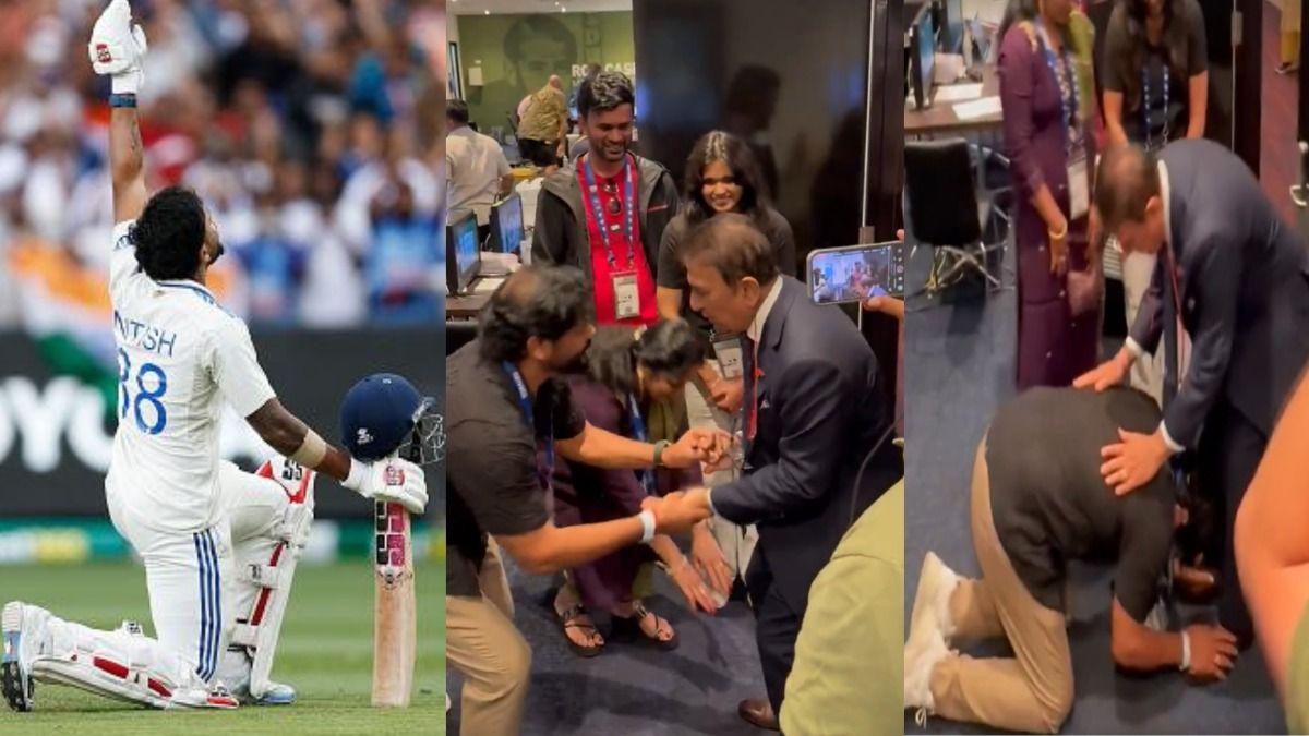 नीतीश रेड्डी के माता-पिता ने छुए दिग्गज सुनील गावस्कर के पैर, मां की आंखों से निकले आंसू और कहा- मेरे बेटे ने..., देखें इमोशनल VIDEO