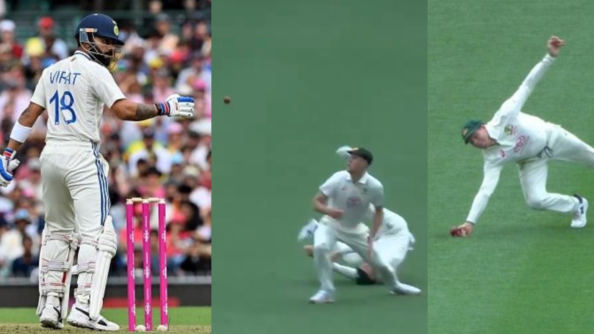 Virat Kohli Controversy : विराट कोहली की स्लिप में स्मिथ-लाबुशेन ने मिलकर लपकी धांसू कैच, गोल्डन डक पर भी पवेलियन नहीं गए विराट तो मचा हडकंप, Video से जानें सब कुछ