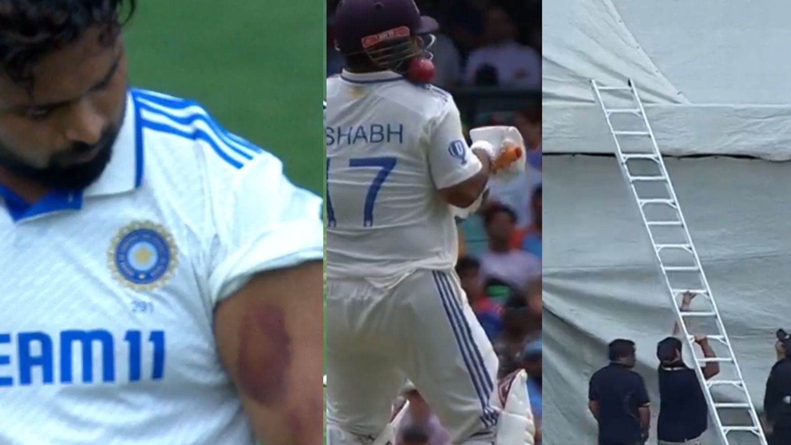 Rishabh Pant : ऋषभ पंत पर स्टार्क का हमला, पहले हाथ में दिया जख्म फिर हेलमेट पर मारी गेंद, दर्द में इस जांबाज ने अपने शॉट से लगवा दी सीढ़ी, देखें Video Rishabh Pant : ऋषभ पंत पर स्टार्क का हमला, पहले हाथ में दिया जख्म फिर हेलमेट पर मारी गेंद, दर्द में इस जांबाज ने अपने शॉट से लगवा दी सीढ़ी, देखें Video