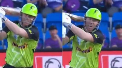 David Warner : डेविड वॉर्नर के साथ बड़ा हादसा, बल्ला टूटकर सिर में लगा, बाल-बाल बची जान, कमेंटेटर्स ने उड़ाया मजाक, VIDEO डेविड वॉर्नर