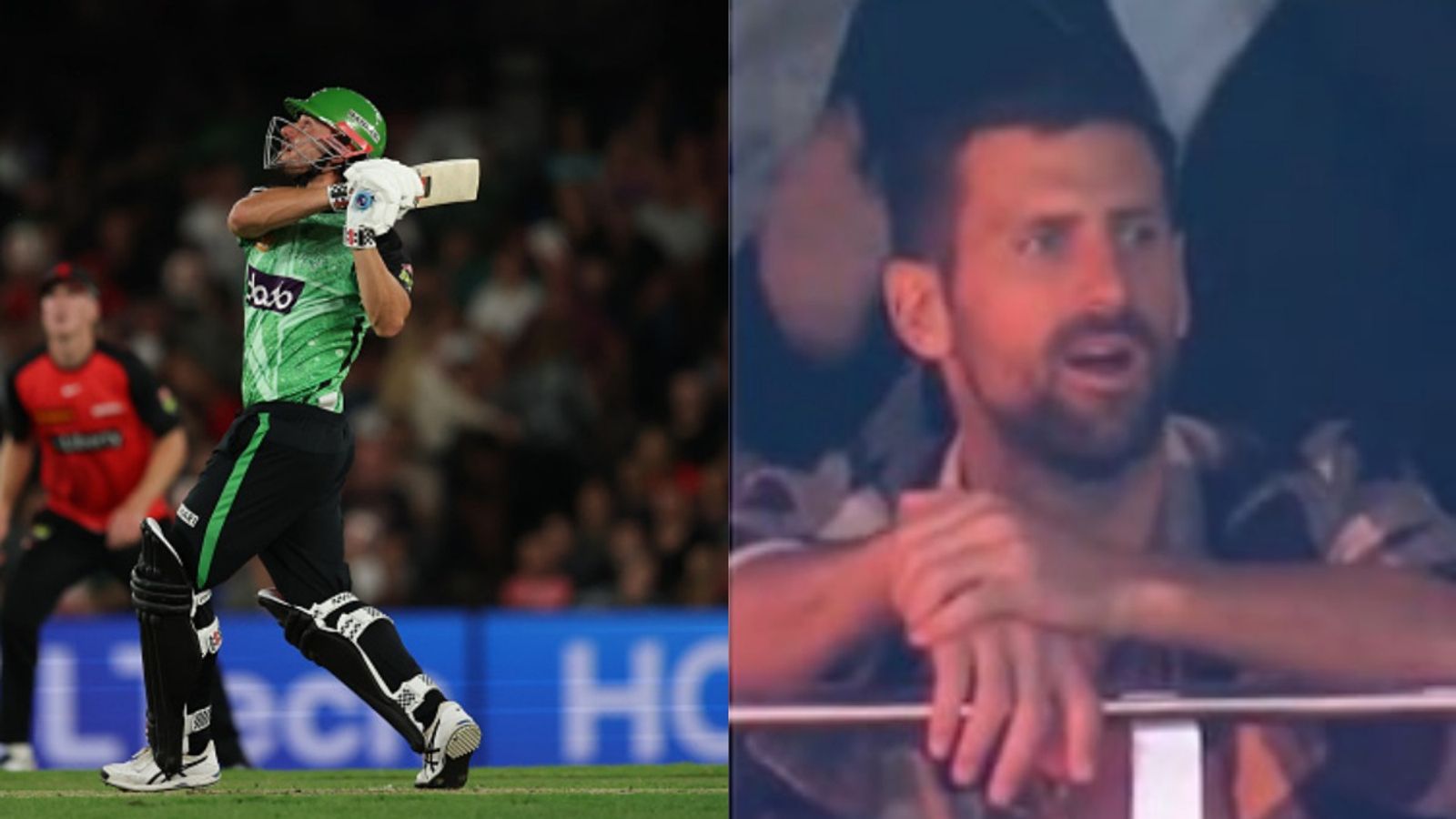 क्रिकेट मैच देखने पहुंचे नोवाक जोकोविच, मार्कस स्टोइनिस ने बैटिंग में कुछ ऐसा किया जिसे देख टेनिस स्टार आंखों पर नहीं कर पाया यकीन, VIDEO क्रिकेट मैच देखने पहुंचे नोवाक जोकोविच, मार्कस स्टोइनिस ने बैटिंग में कुछ ऐसा किया जिसे देख टेनिस स्टार आंखों पर नहीं कर पाया यकीन, VIDEO