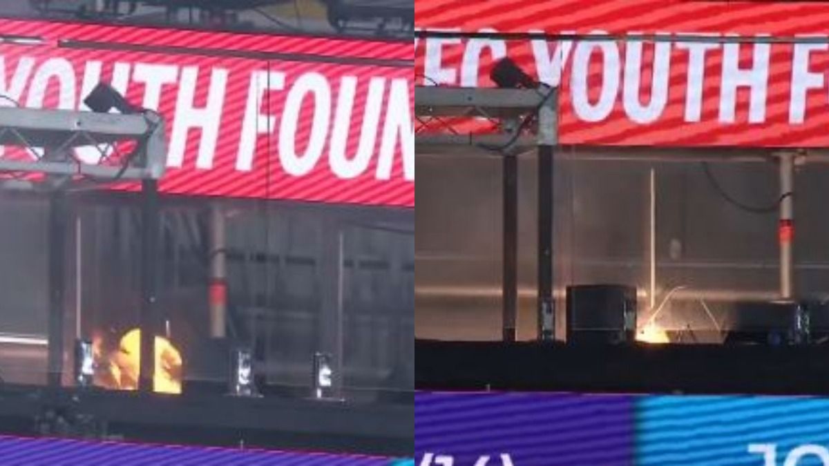 गाबा के मैदान पर क्रिकेट मैच के बीच में लगी आग, अंपायरों को रोकना पड़ा खेल, जानें कितना बड़ा हुआ नुकसान SportsTak Hindi