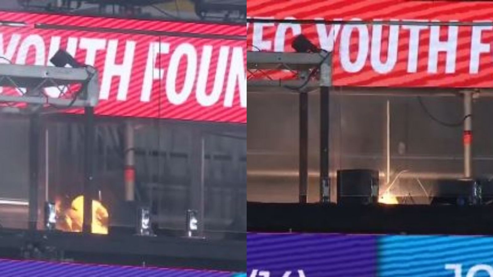 गाबा के मैदान पर क्रिकेट मैच के बीच में लगी आग, अंपायरों को रोकना पड़ा खेल, जानें कितना बड़ा हुआ नुकसान  गाबा के मैदान पर क्रिकेट मैच के बीच में लगी आग, अंपायरों को रोकना पड़ा खेल, जानें कितना बड़ा हुआ नुकसान