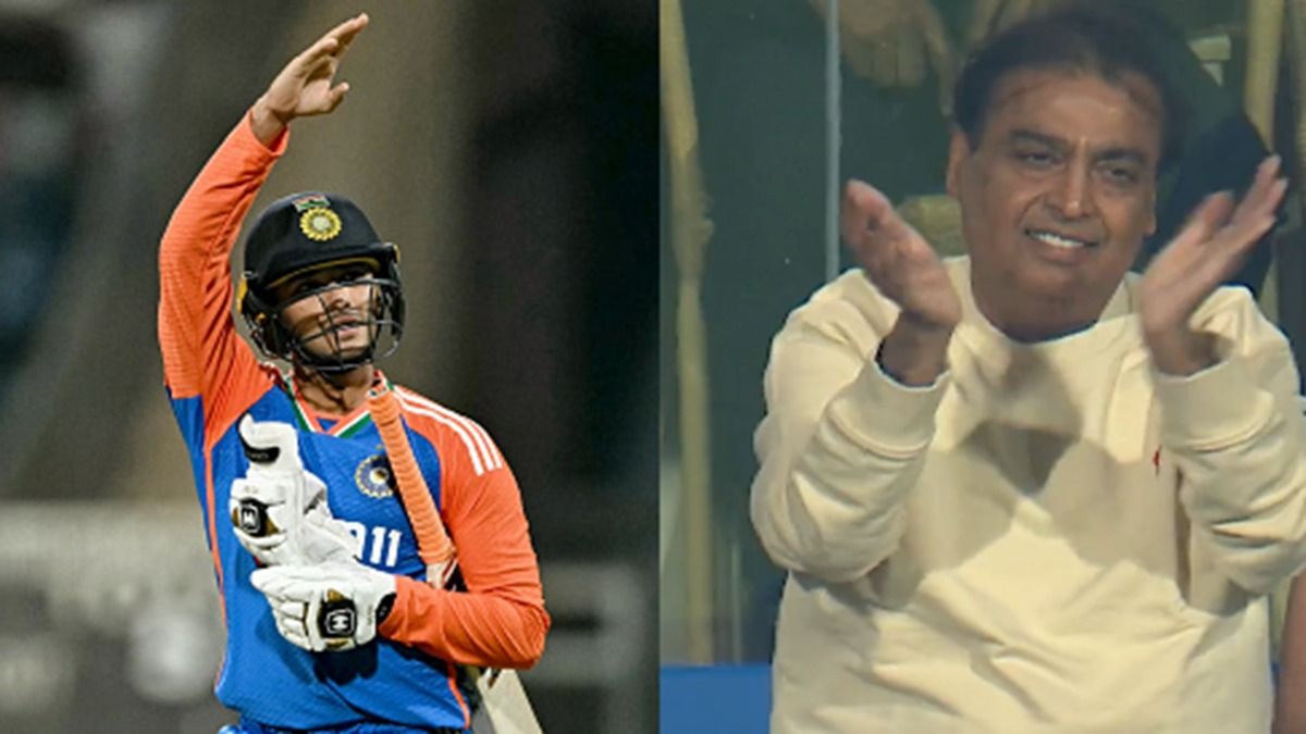 अभिषेक शर्मा के तूफानी शतक पर मुकेश अंबानी का रिएक्शन वायरल, 37वीं गेंद पर भारतीय ओपनर का सिंगल पूरा होते ही जबरदस्‍त अंदाज में मनाया जश्‍न , Video