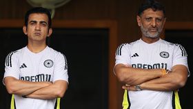 India Head Coach, Gautam Gambhir (L) alongside batting coach, Sitanshu Kotak (R) India Head Coach, Gautam Gambhir (L) alongside batting coach, Sitanshu Kotak (R)