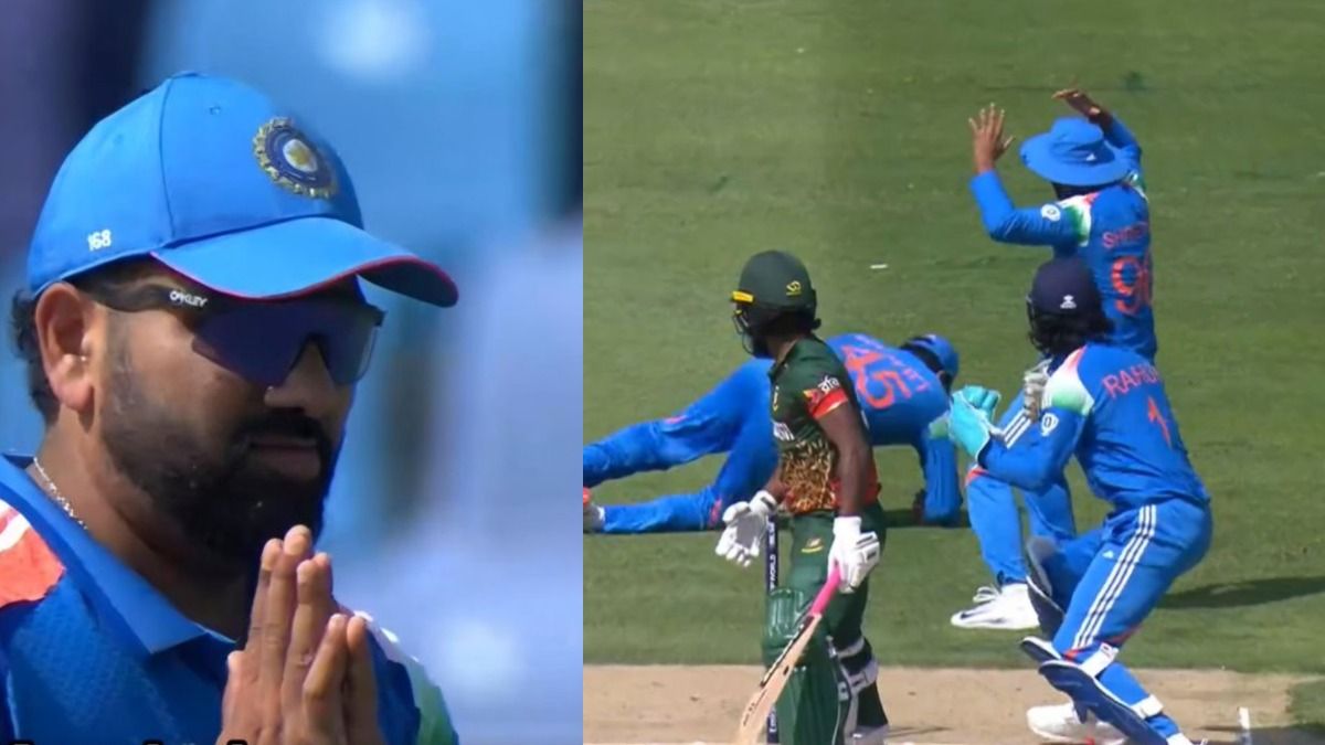 रोहित शर्मा के आसान कैच टपकाने से अक्षर पटेल हैट्रिक से चूके तो कप्तान ने जोड़े हाथ, फैंस ने जमकर लगाई लताड़, कहा - अनफिट खिलाड़ी से...