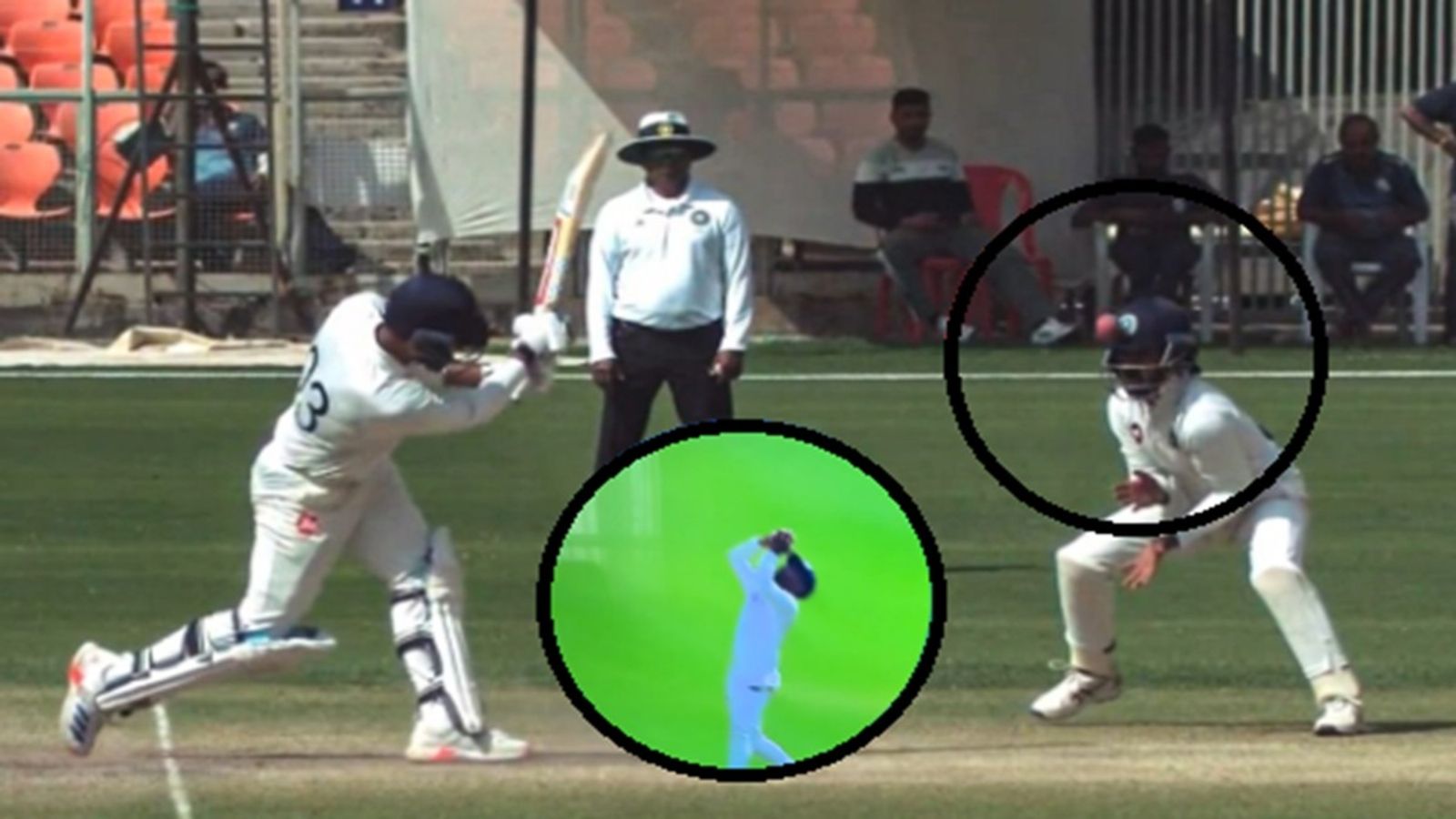 रणजी ट्रॉफी के सेमीफाइनल में ड्रामा, गुजरात को दो रन तो केरल को थी एक विकेट की जरूरत, तभी फील्डर के हेलमेट से टकराकर गेंद ... रणजी ट्रॉफी के सेमीफाइनल में ड्रामा, गुजरात को दो रन तो केरल को थी एक विकेट की जरूरत, तभी फील्डर के हेलमेट से टकराकर गेंद ...