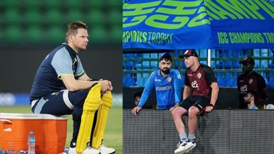 ऑस्ट्रेलिया और अफगानिस्तान के 'क्वार्टरफाइनल' में बरसेंगे बादल, जानिए कितने ओवर का होगा मैच? Steve Smith and Rashid Khan, afg vs aus