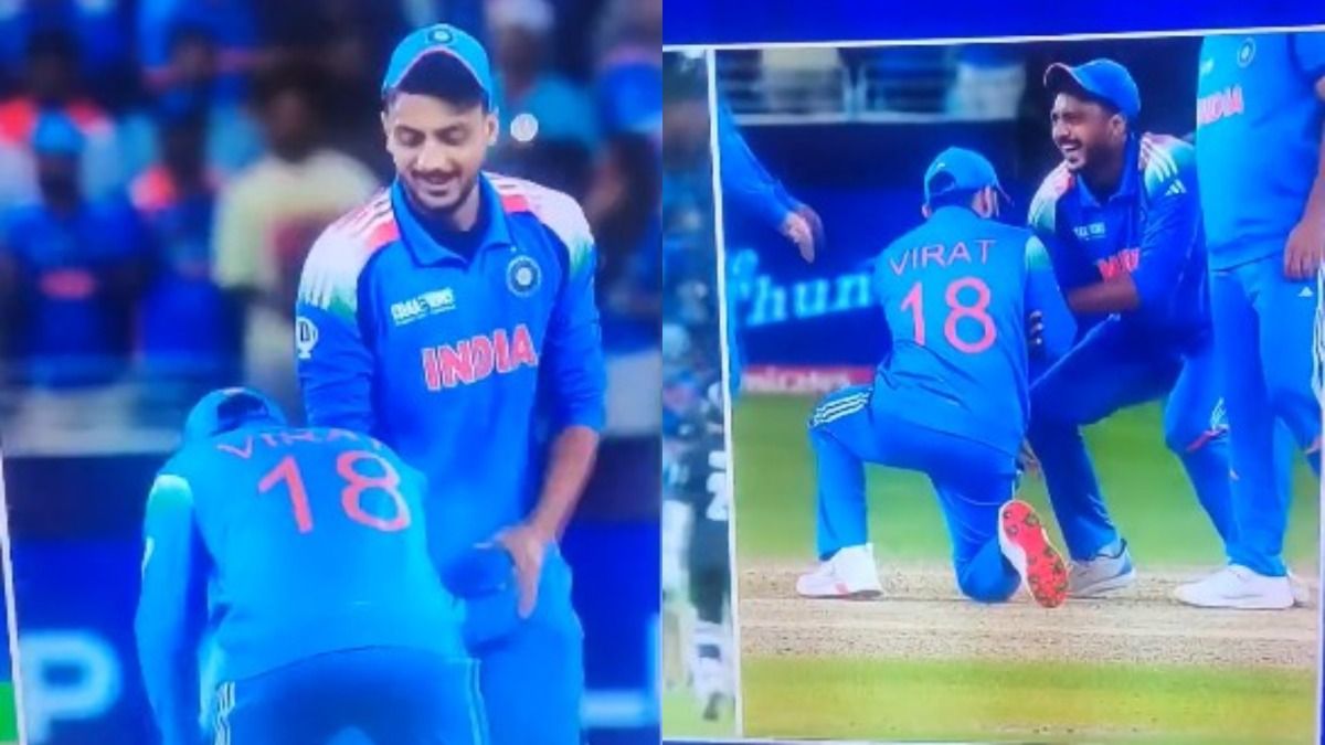 विराट कोहली ने खचाखच भरे स्टेडियम में छुए अक्षर पटेल के पैर, वजह पता लगेगी तो मजा ही आ जाएगा