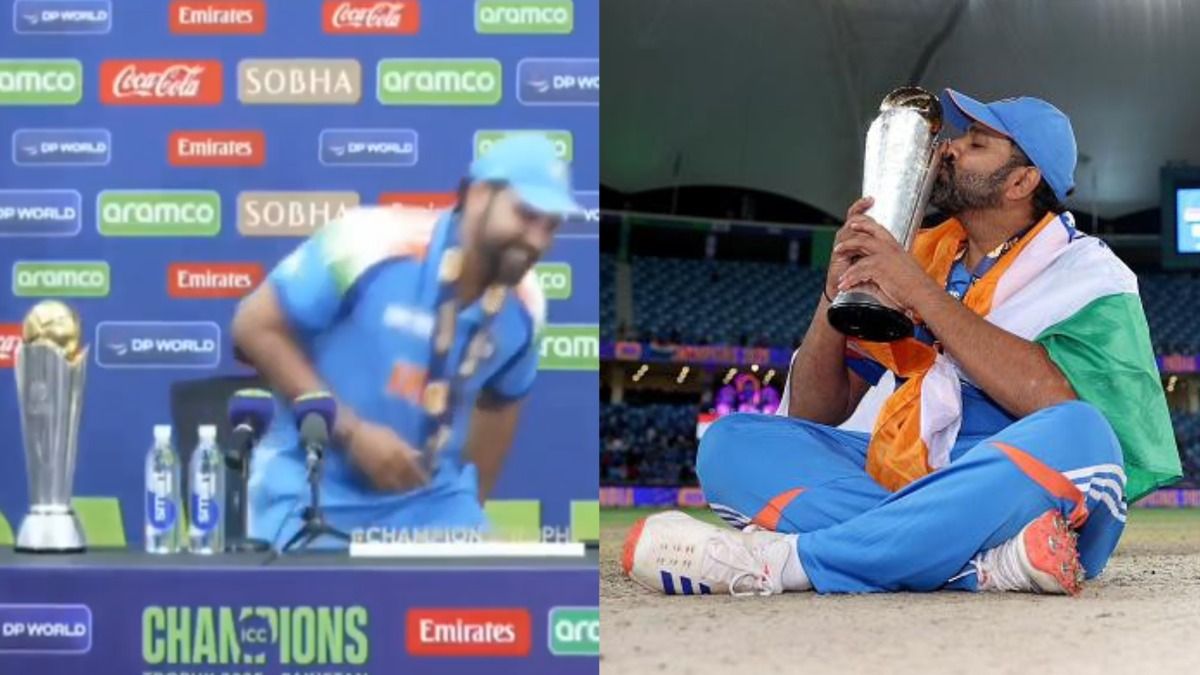 रोहित शर्मा से हुई चैंपियन बनने के बाद बड़ी गलती, चैंपियंस ट्रॉफी को उठाना ही भूल गए तो फिर...VIDEO