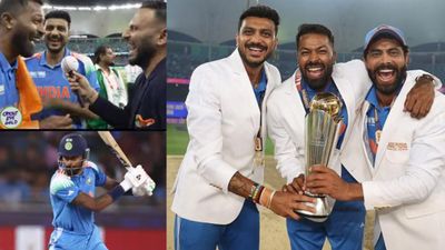 'जब हमारी फटती है', चैंपियंस ट्रॉफी जीत के बाद अक्षर पटेल ने हार्दिक पंड्या को लेकर ये क्या कह दिया? बोले - चिंगम चबाता है और... Axar Patel, Hardik Pandya and Ravindra Jadeja after winning the Champions Trophy