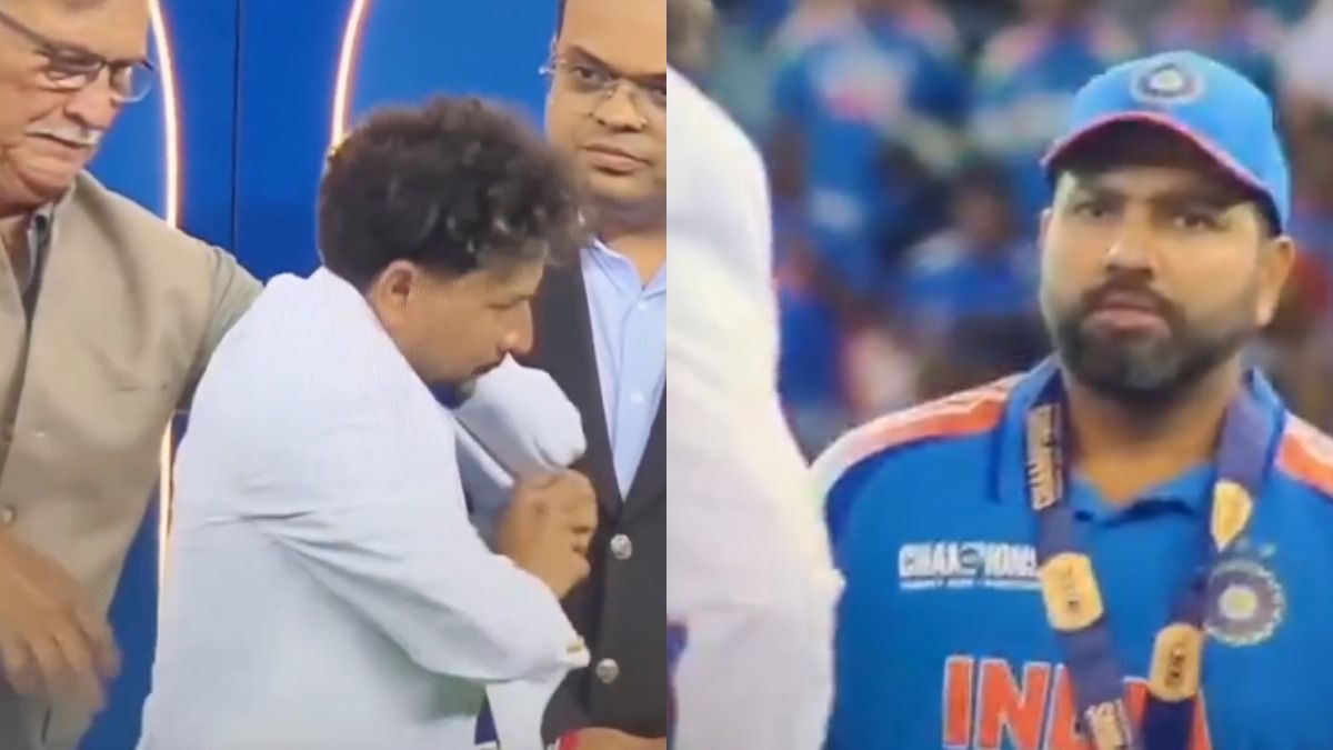मैदान पर डांट खाने के बाद कुलदीप यादव को ट्रॉफी प्रेजेंटेशन के दौरान भी रोहित शर्मा ने गुस्से में घूरा, नहीं पहन पा रहे थे ब्लेजर, VIDEO
