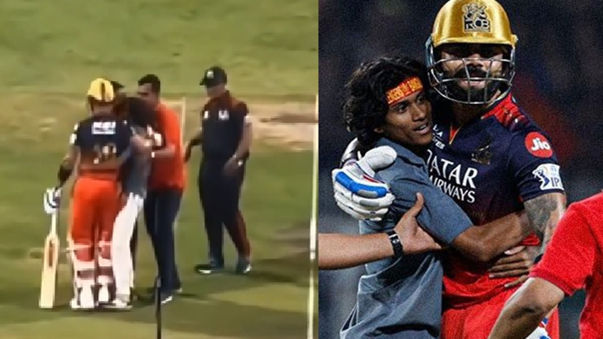 विराट कोहली को जबरदस्‍ती गले लगाने वाला शख्‍स गिरफ्तार,  हमला करने और जिंदगी को खतरे में डालने के लगे आरोप
