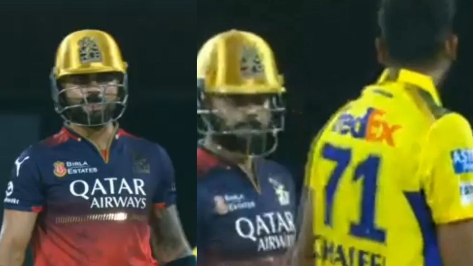 विराट कोहली को खलील अहमद ने दिखाई आखें और जमकर घूरा, फैंस ने CSK गेंदबाज का उड़ाया मजाक, कहा - क्यों जलील होना चाहते हो ? विराट कोहली को खलील अहमद ने दिखाई आखें और जमकर घूरा, फैंस ने CSK गेंदबाज का उड़ाया मजाक, कहा - क्यों जलील होना चाहते हो ?