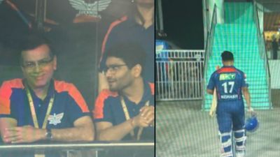 ऋषभ पंत के फिर से फ्लॉप होने पर स्टैंड्स में मुस्कुराते रह गए मालिक संजीव गोयनका, फैंस बोले - 'स्टुपिड, स्टुपिड, स्टुपिड' rishabh pant and lsg owner sanjeev goenka