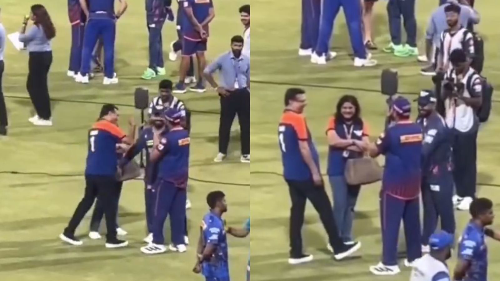 लखनऊ जीता तो खुशी से झूम उठे संजीव गोयनका, पंत और रोहित शर्मा के साथ लगाए खूब ठहाके, VIDEO लखनऊ जीता तो खुशी से झूम उठे संजीव गोयनका, पंत और रोहित शर्मा के साथ लगाए खूब ठहाके, VIDEO