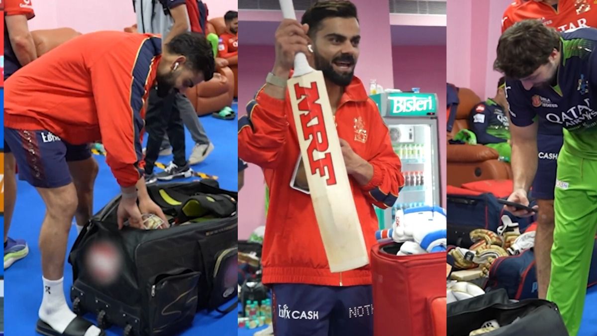 RCB के ड्रेसिंग रूम से कोहली का बल्ला गायब होने पर मचा हड़कंप, बाद में पकड़ा गया चोर तो विराट ने...VIDEO