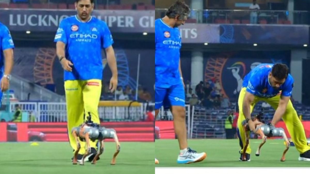एमएस धोनी ने IPL के नए रोबोट डॉग को किया कंफ्यूज, माही के सामने फेल हो गई टेक्नोलॉजी, फैंस भी रह गए दंग, VIDEO